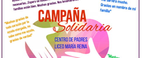 Colecta solidaria a familias del Liceo Polivalente María Reina
