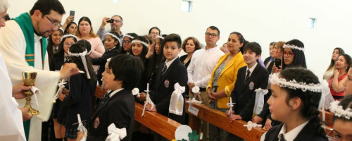 Primeras comuniones en el colegio Santa Eufrasia. 